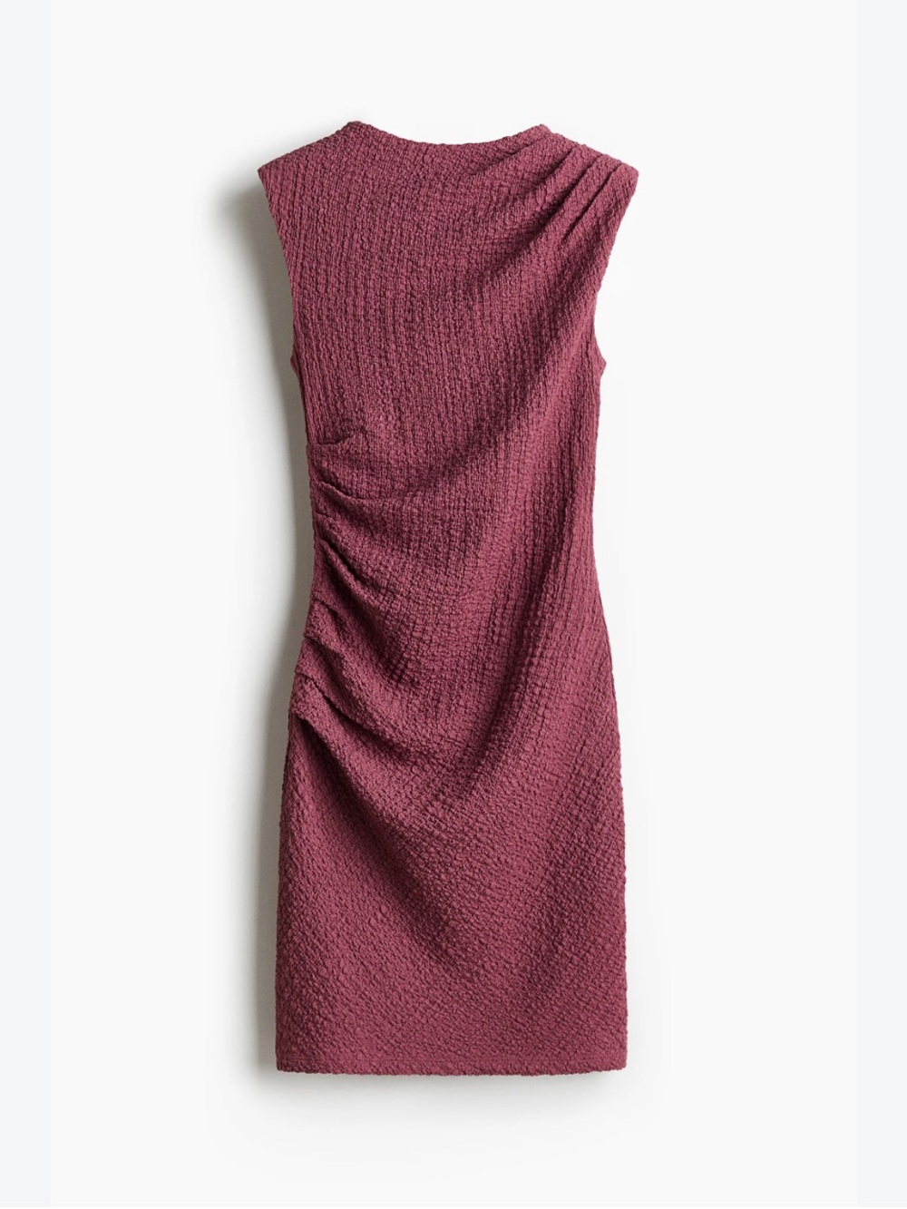 H&M Sleeveless Draped Midi Dress - Plum